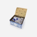 Geschenkbox Dolce & Gabbana Moka Express 6 Tassen Blu Mediterraneo + 3 Espressobecher und Rührstäbchen