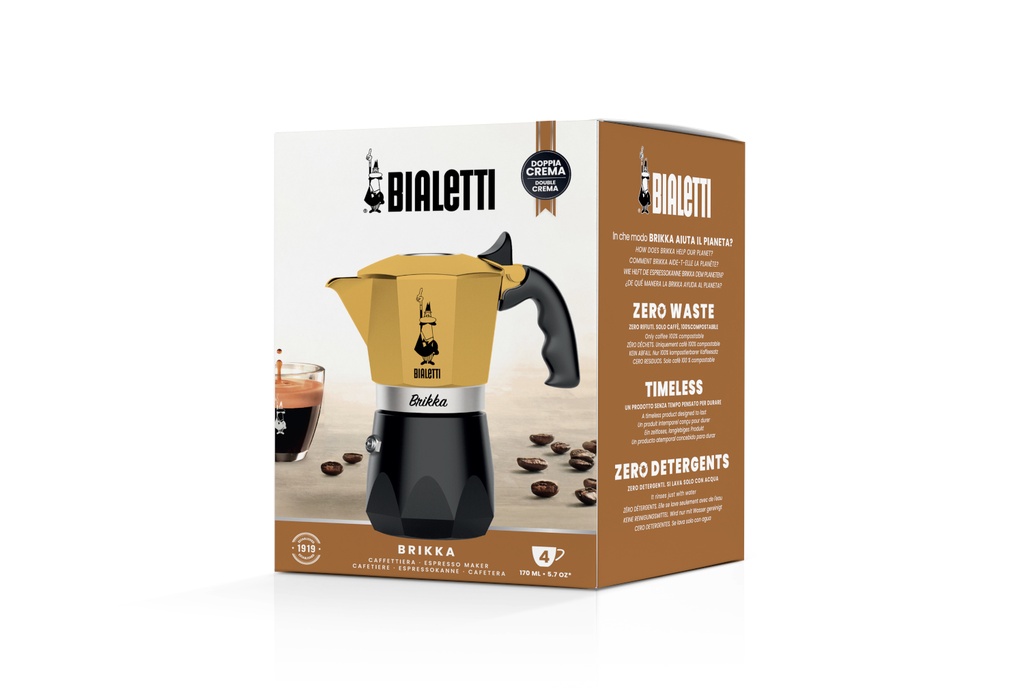 Brikka Espressokocher Gelb