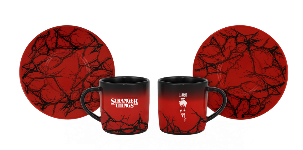 2 Tassen mit Untertassen Stranger Things