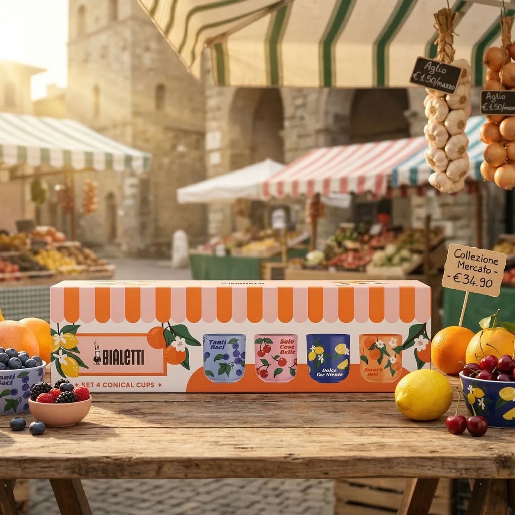 Mercato Della Frutta Espressobecher 4er-Set – Gemischte Früchte