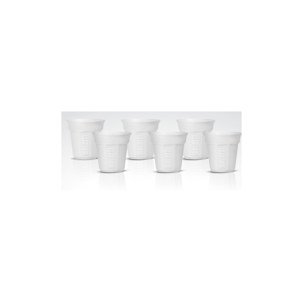 Espressobecher-Set weiß, 6-tlg.