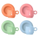 Mercato Della Frutta Espressotassen und Untertassen 4er-Set – Farbenmix