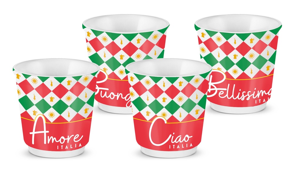 4 Espressobecher Italia